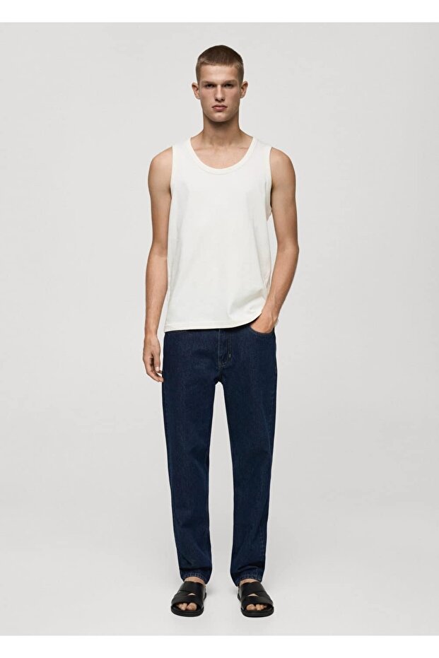 %100 pamuklu askılı bluz - 2