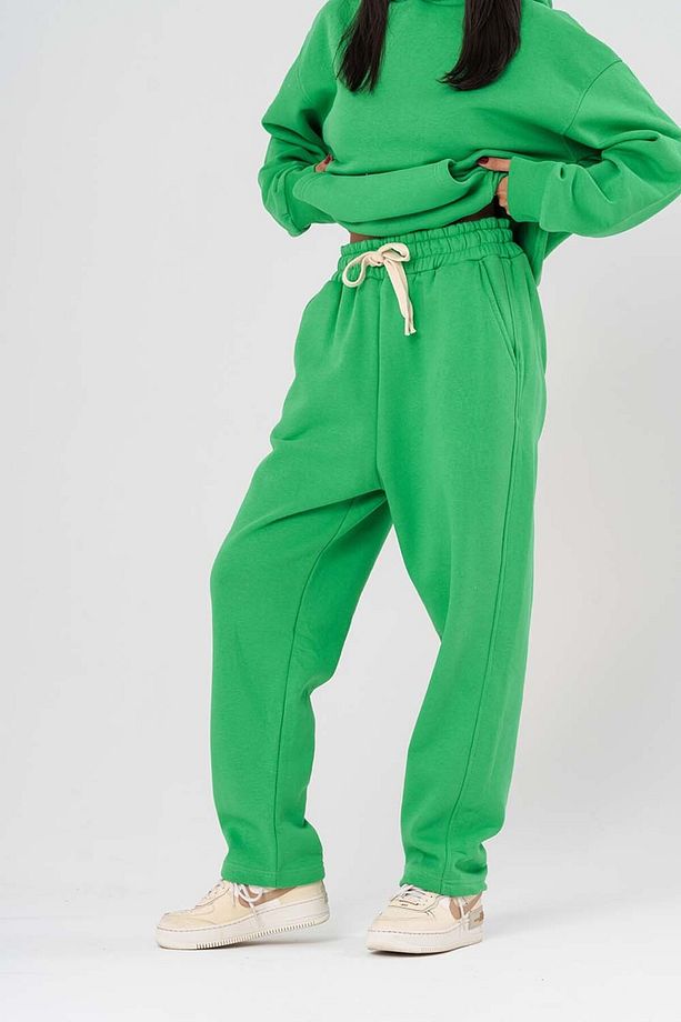 Basic Şardonlu Baggy Eşofman Alt - 2