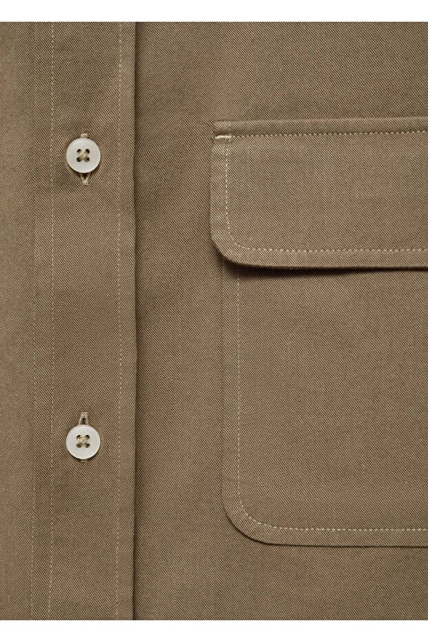 Cepli pamuklu gömlek ceket - 7