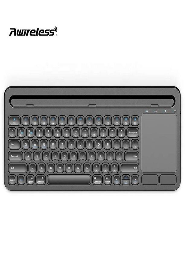Türkçe Q, Type-c Şarjlı, Touchpad, Telefon, Tablet Standlı Bluetooth Klavye Ios/android/windows - 1