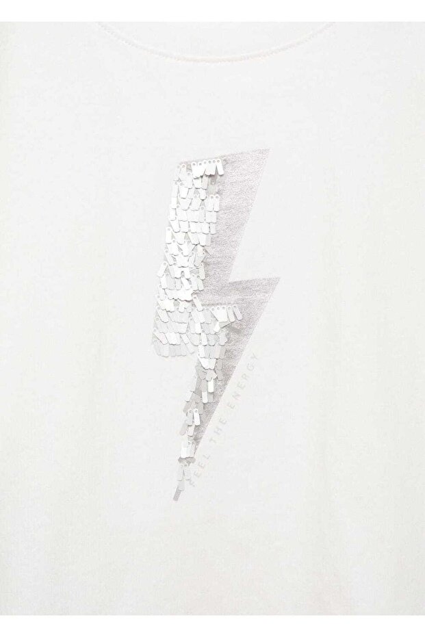 Pullu Baskılı Tişört - 4