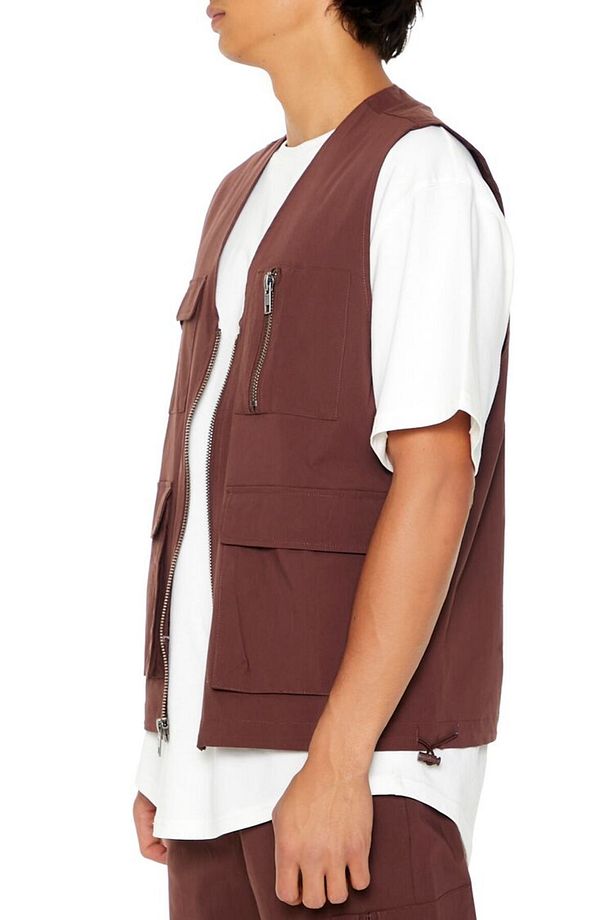 Fermuarlı Utility Kargo Yelek - 5