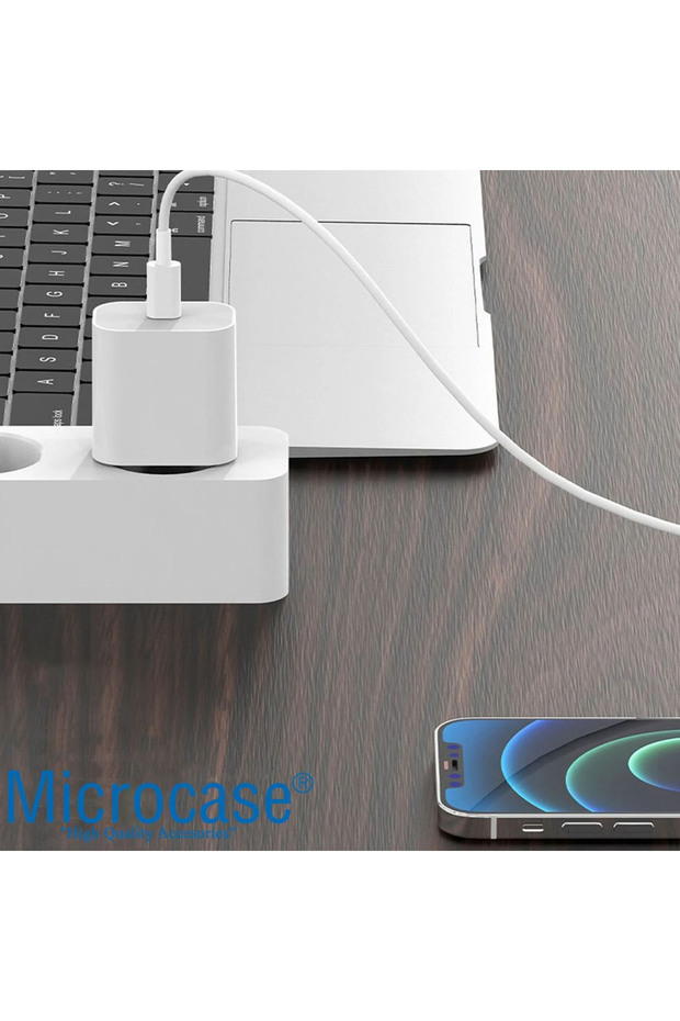Tüm Cihazlar ile Uyumlu 20W PD Type-C Hızlı Şarj Adaptörü ve Kablosu Şarj Seti - AL4671 - 4