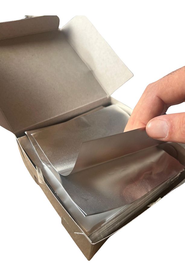 45 Mikron 1 kg Kesilmiş Hazır Alüminyum Nargile Folyosu Nargile Kömürü - 5