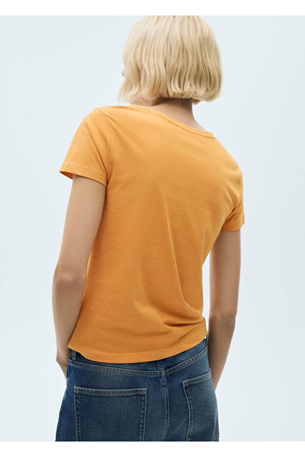 Pamuklu logolu tişört - 4