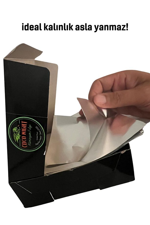 45 Mikron 1 kg Kesilmiş Hazır Alüminyum Nargile Folyosu Nargile Kömürü - 4