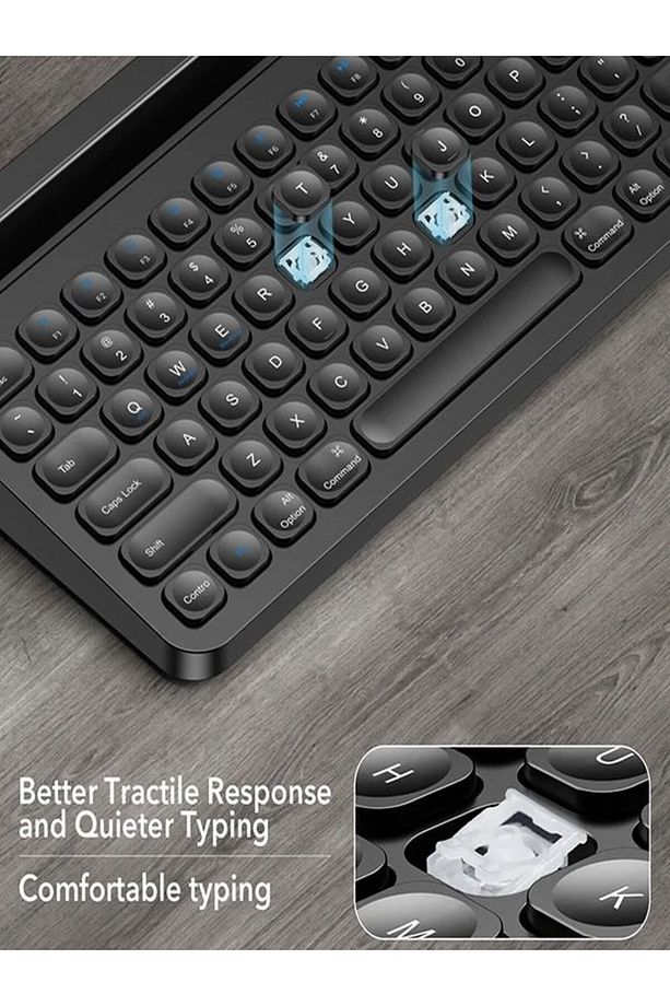 Türkçe Q, Type-c Şarjlı, Touchpad, Telefon, Tablet Standlı Bluetooth Klavye Ios/android/windows - 4