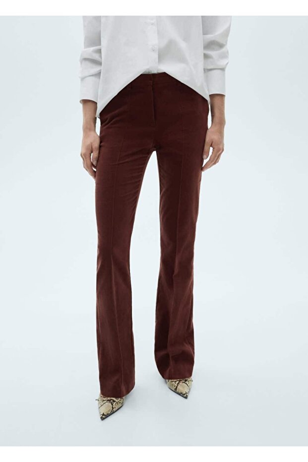 Gerade geschnittene Samthose - 1