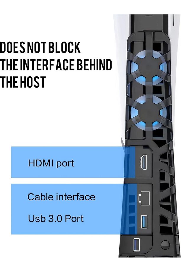 Hepu TP5-3538S PS5 Slim Disk Slim Dijital Konsolu İçin Soğutma Fanı Termometreli - 5