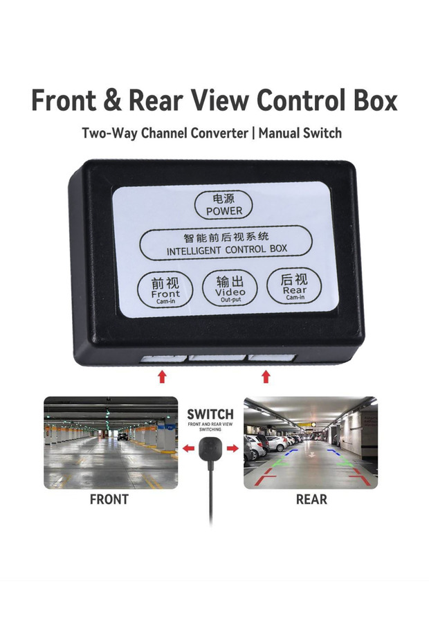 Car Parking Camera Video Channel Converter Auto Switch Front /View Side/Rearview Rear View Contro... - 1