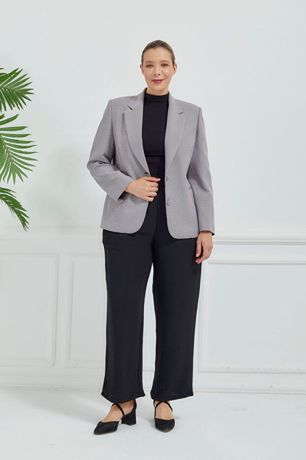 سترة نسائية كلاسيكية بأزرار من القماش القطني - 2