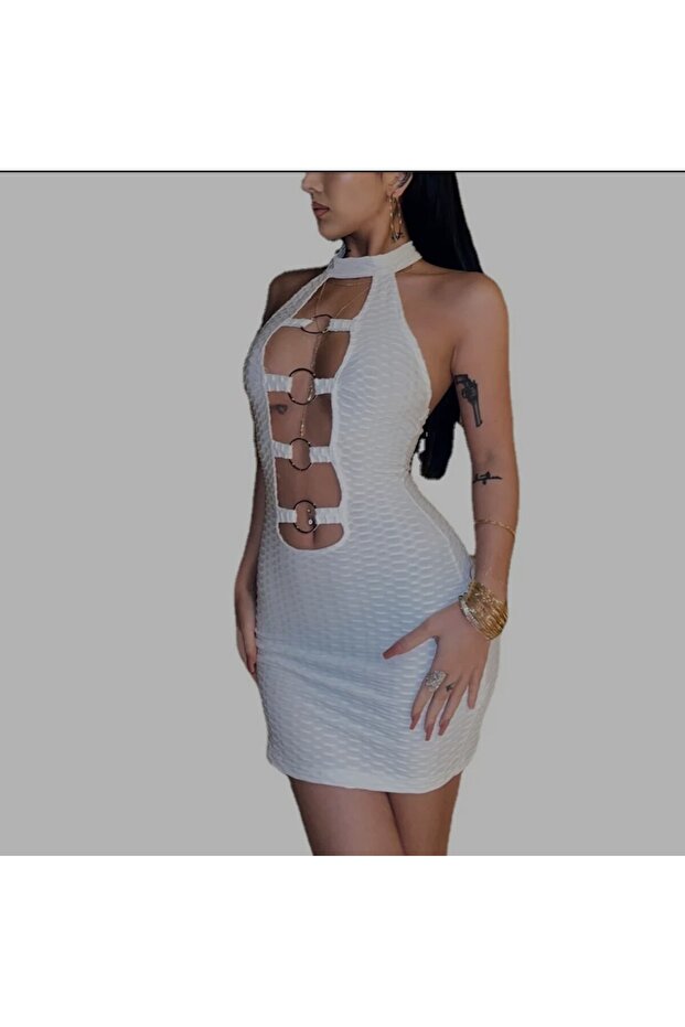 Міні біла сукня - 3