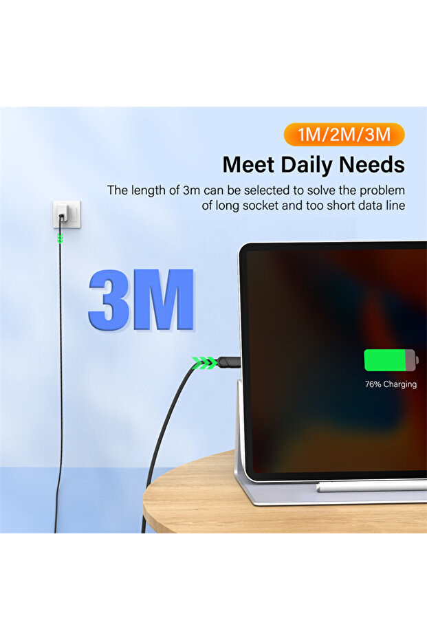 USB C Cable Pd 27W USB Type C Charging Cable for iPhone 14 13 12 11 Xr Pro Max 6 7 8 Plus 3A Fast... - 6