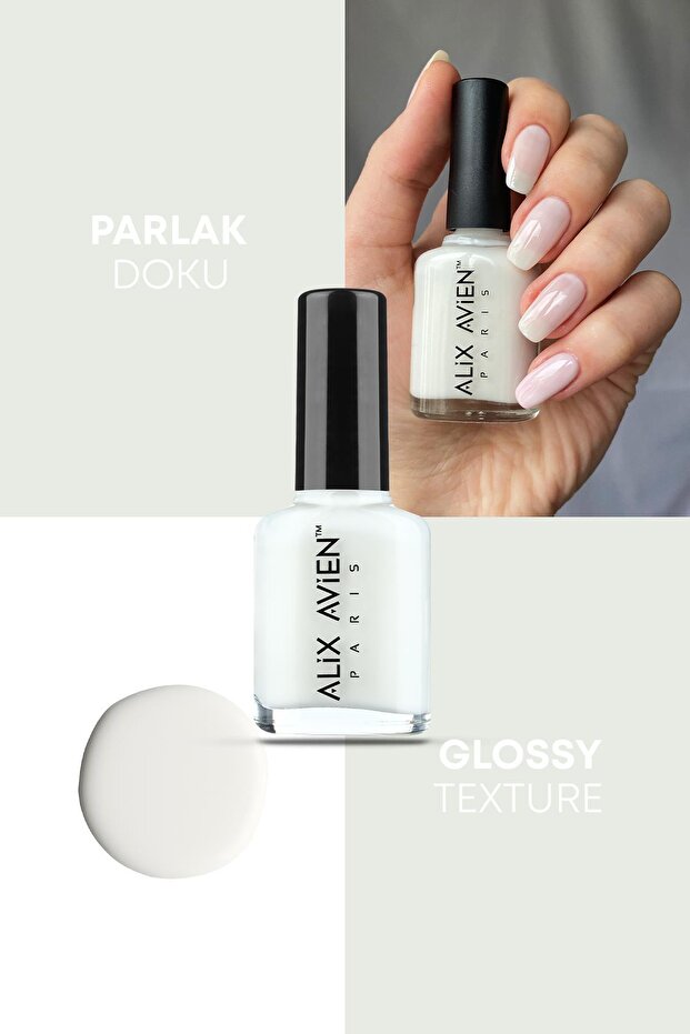 Alix Avien İnci Beyaz Oje 03 - Yüksek Pigmentli Uzun Süreli Kalıcılık Hızlı Kuruma - Nail Lacquer 03