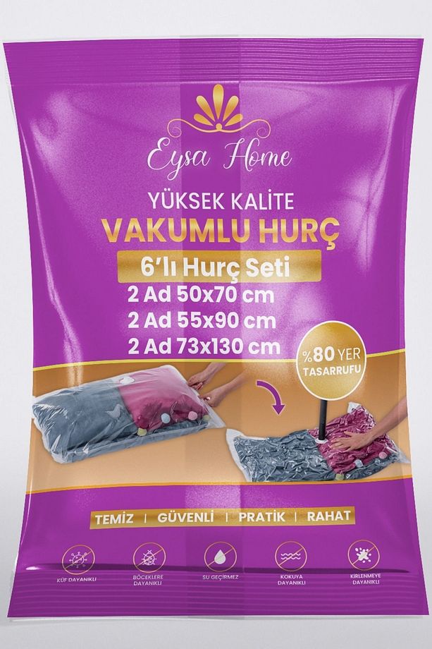 6'lı Vakumlu Poşet Seti (Vakumlu Hurç) - 1