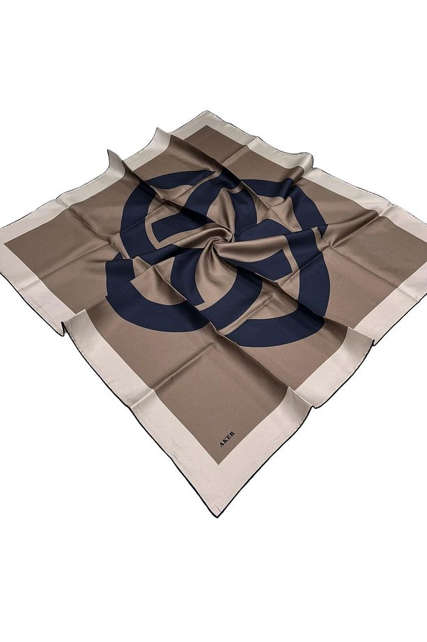İpek Eşarp - 8800713-921 Vizon Lacivert Twill - 1