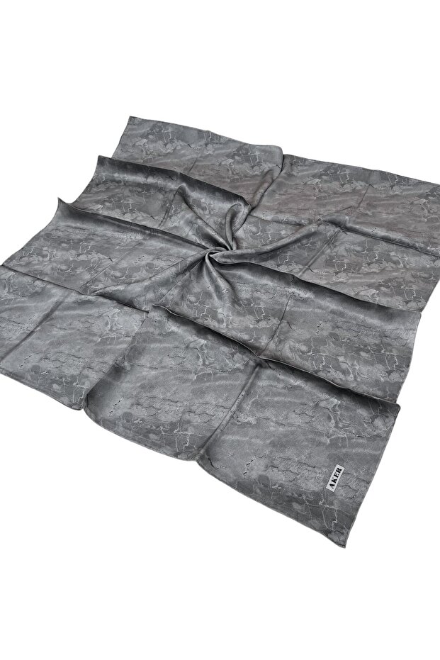 Silk Scarf - 8925701-371 Dark Gray Sura