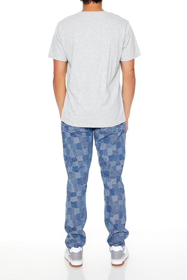 Patchwork Slim-Fit Jean Pantolon - 2