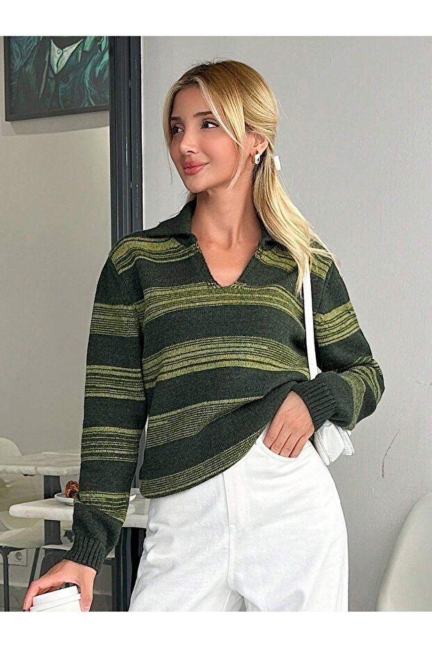 طوق بولو أخضر داكن حبل مخصص - 6