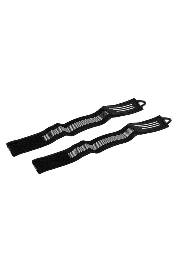 Black 2 Bike Ankle Leg Reflective Trousers Pant Bands Clips Strap
