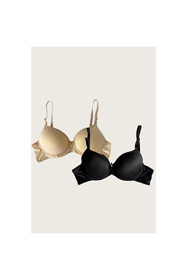Miraxx Black-Ten 2-Piece Daily Supported Push up Padded Underwire Bra - 3