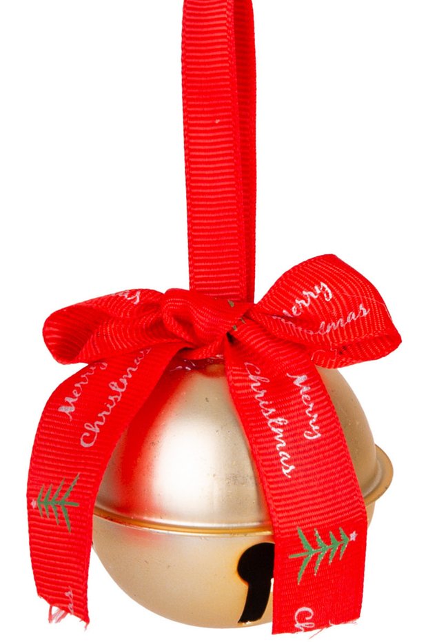 Christmas Ornament, Christmas Ball, Bell, Gold - 5.5 cm