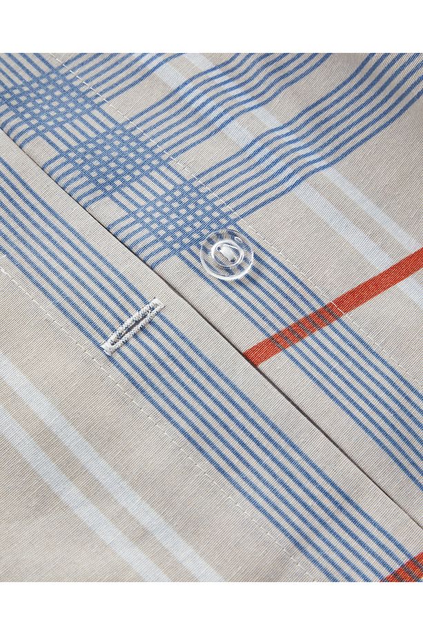 Natural Plaid Tek Kişilik Nevresim Seti Bej - 3