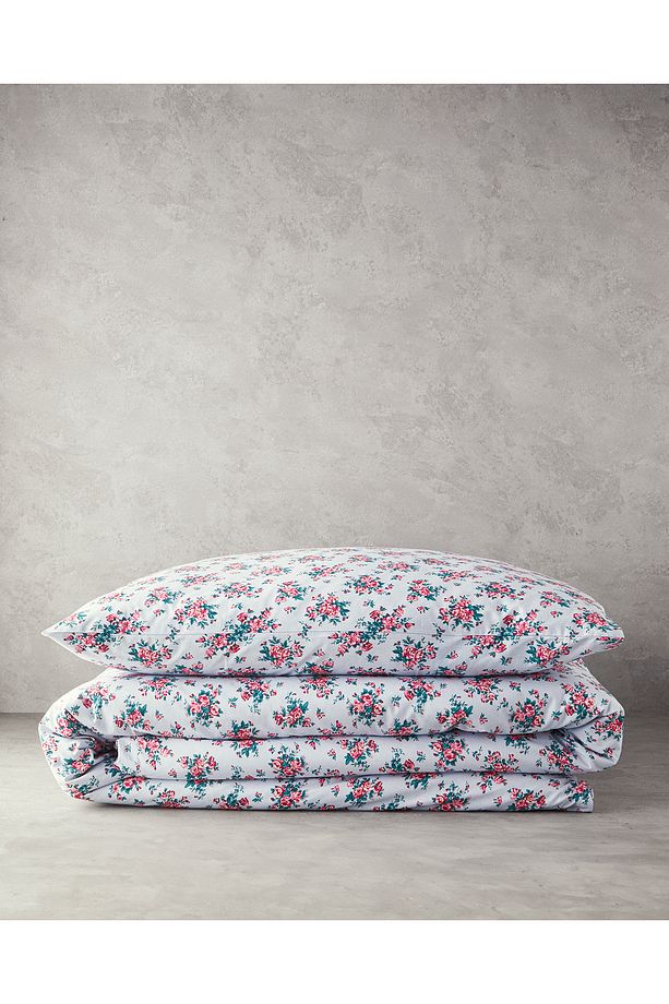 Rose Harmony Tek Kişilik Nevresim Seti Mavi - 5
