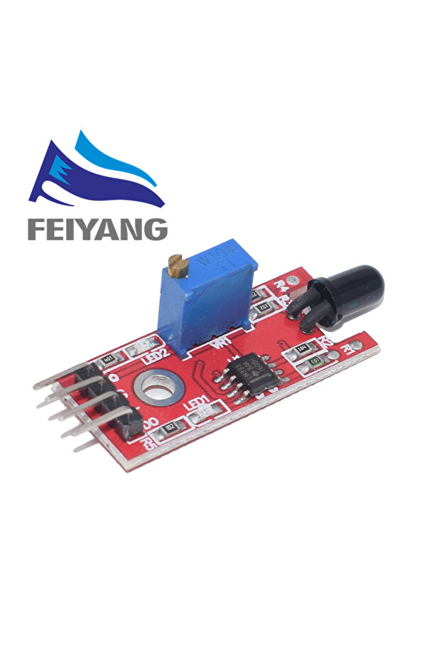 وحدة استشعار اللهب KY-026 الجديدة ذات 4 دبابيس ووحدة استشعار الأشعة تحت الحمراء للكشف عن درجة الحرارة مناسبة - 2