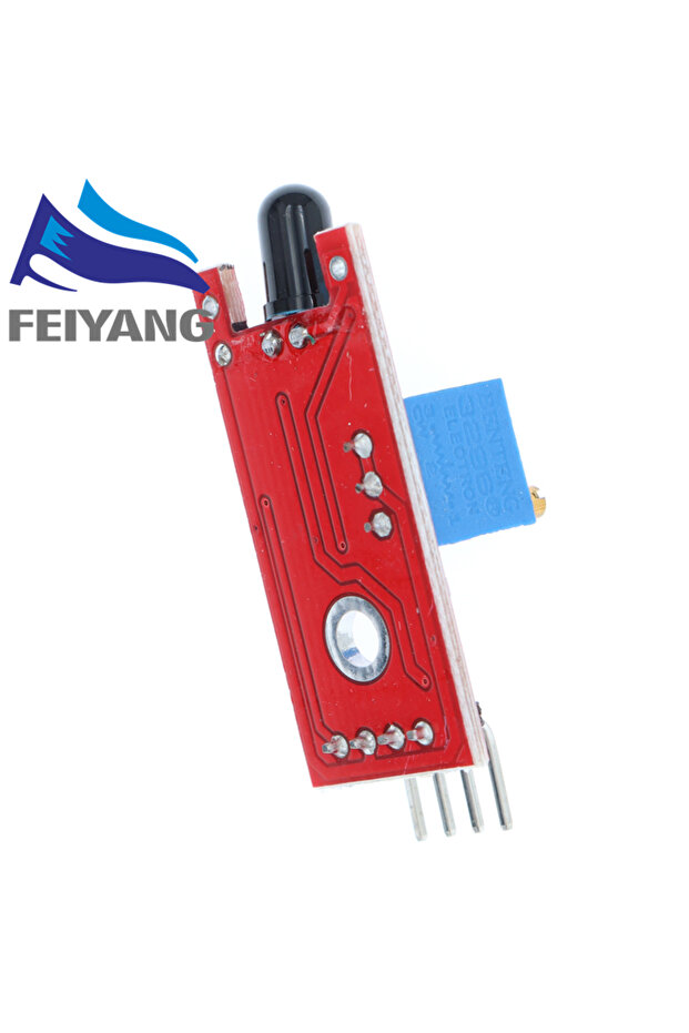 وحدة استشعار اللهب KY-026 الجديدة ذات 4 دبابيس ووحدة استشعار الأشعة تحت الحمراء للكشف عن درجة الحرارة مناسبة - 5