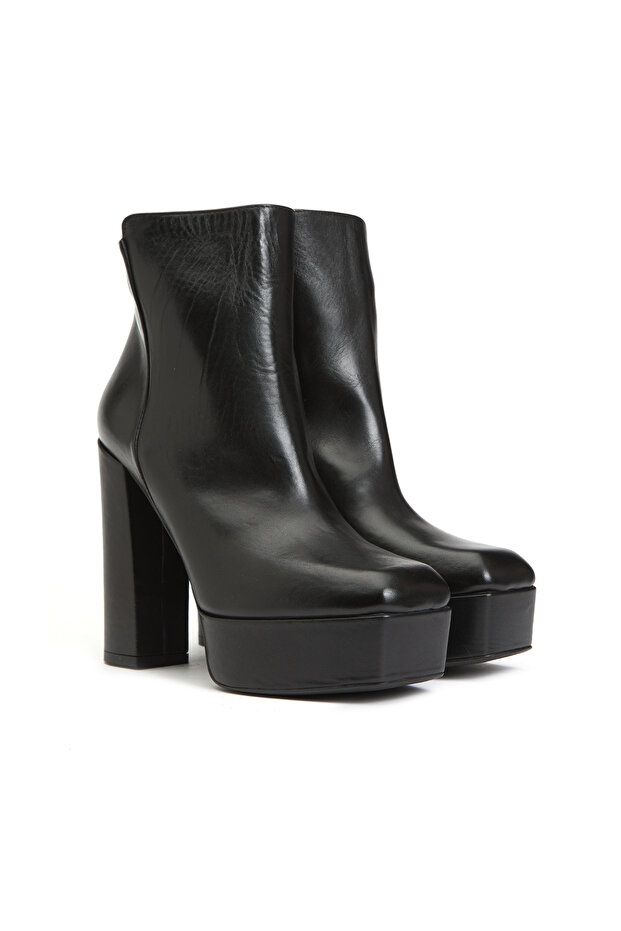 Siyah Kadın Deri Bot - 2