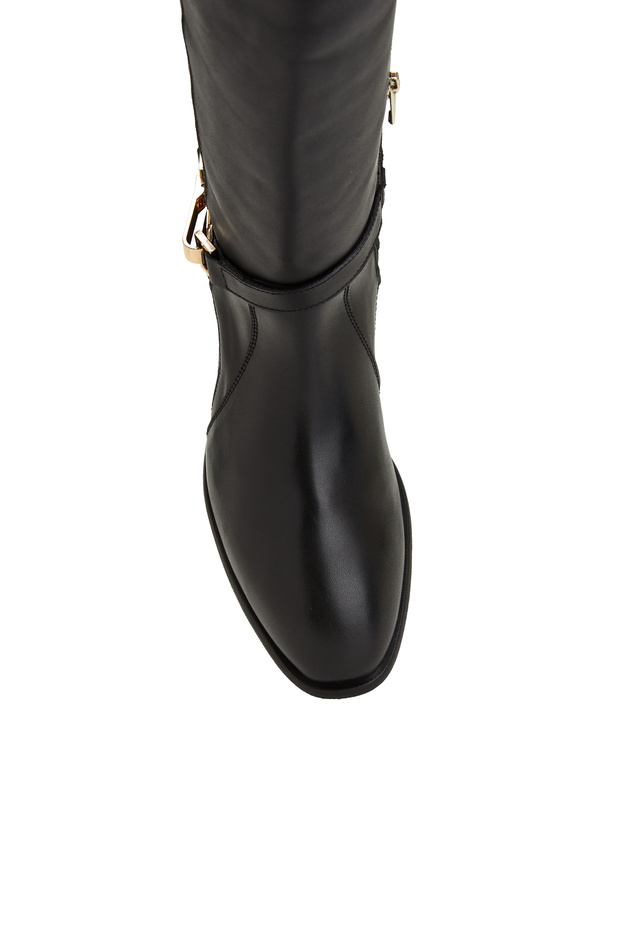 Siyah Deri Kadın Çizme - 4