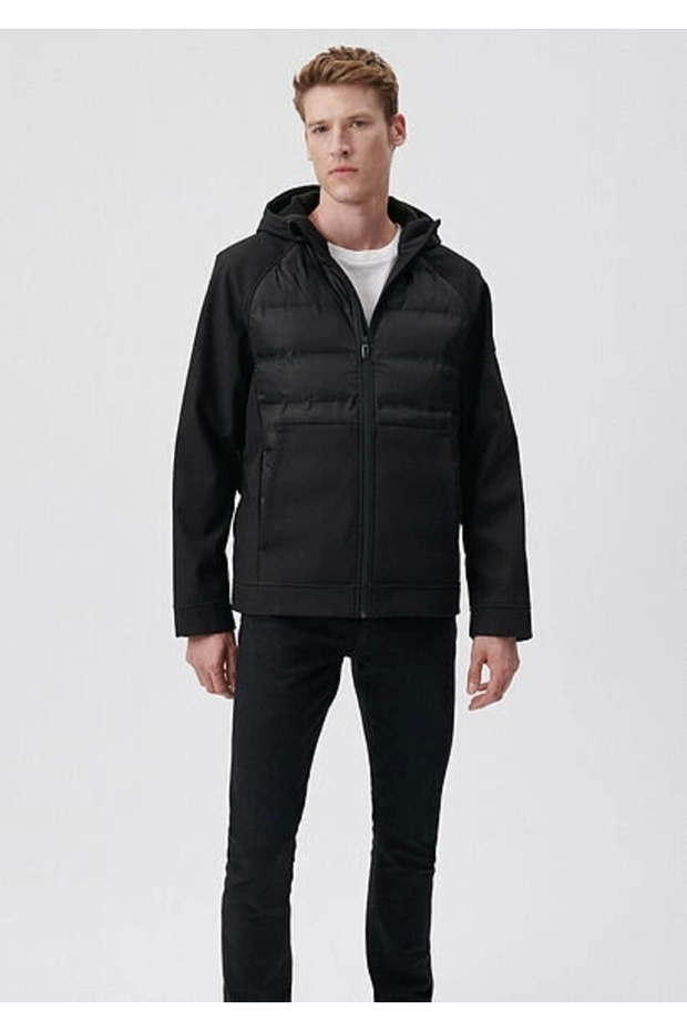 PROTECH Kapüşonlu Siyah Mont - 1