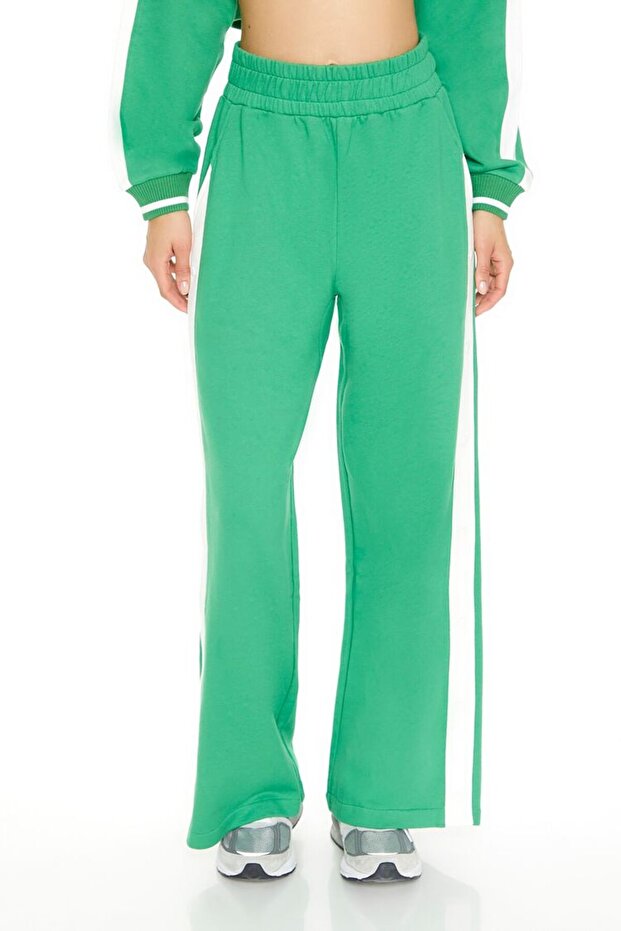 Striped-Trim Eşofman Altı - 1