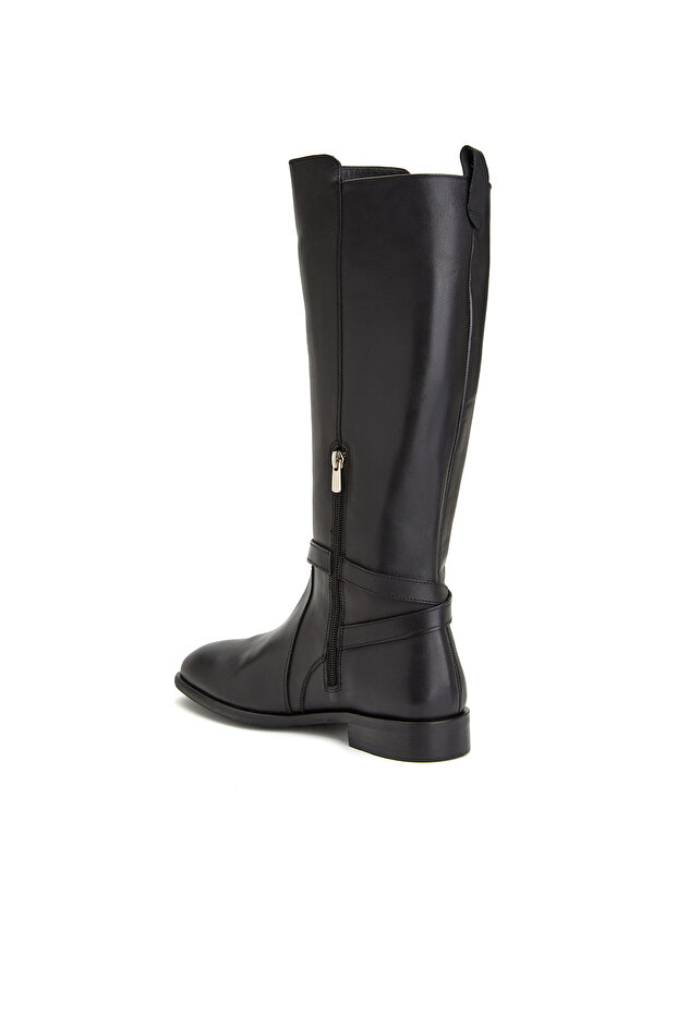 Siyah Deri Kadın Çizme - 3