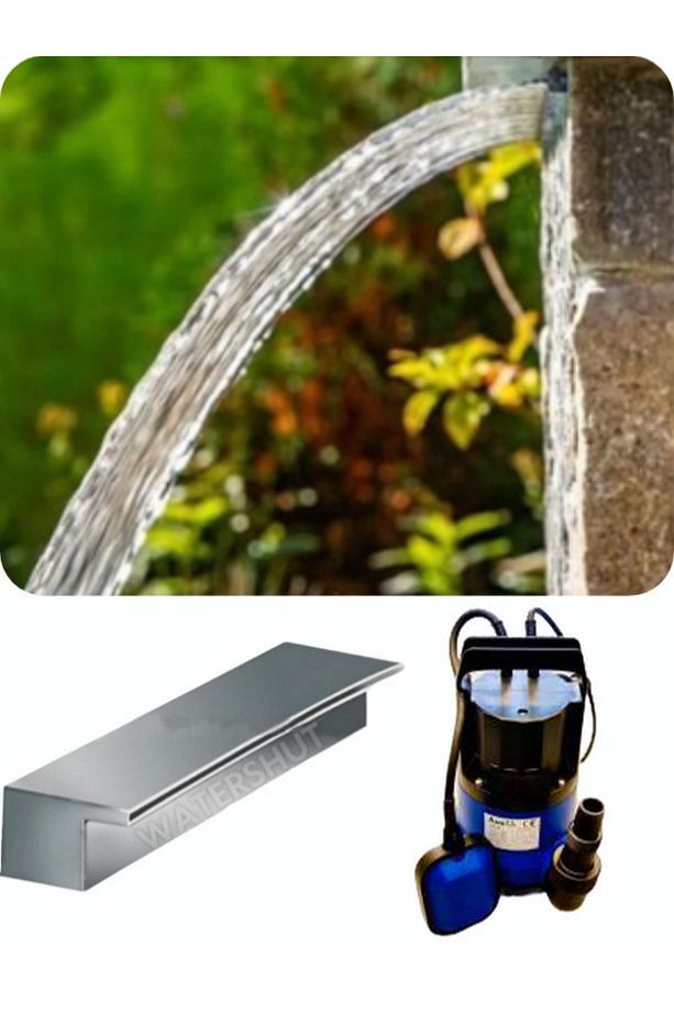 WATERSHUT 500mm Duvar Şelalesi + 400 Watt Dalgıç Pompa Seti - 1