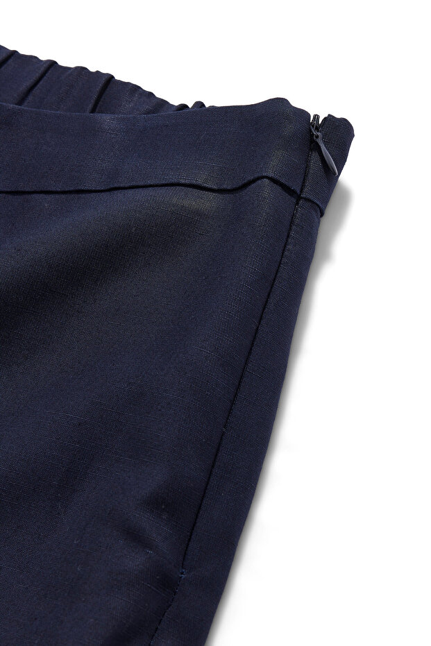 LACİVERT BORU PAÇA PANTOLON - 4