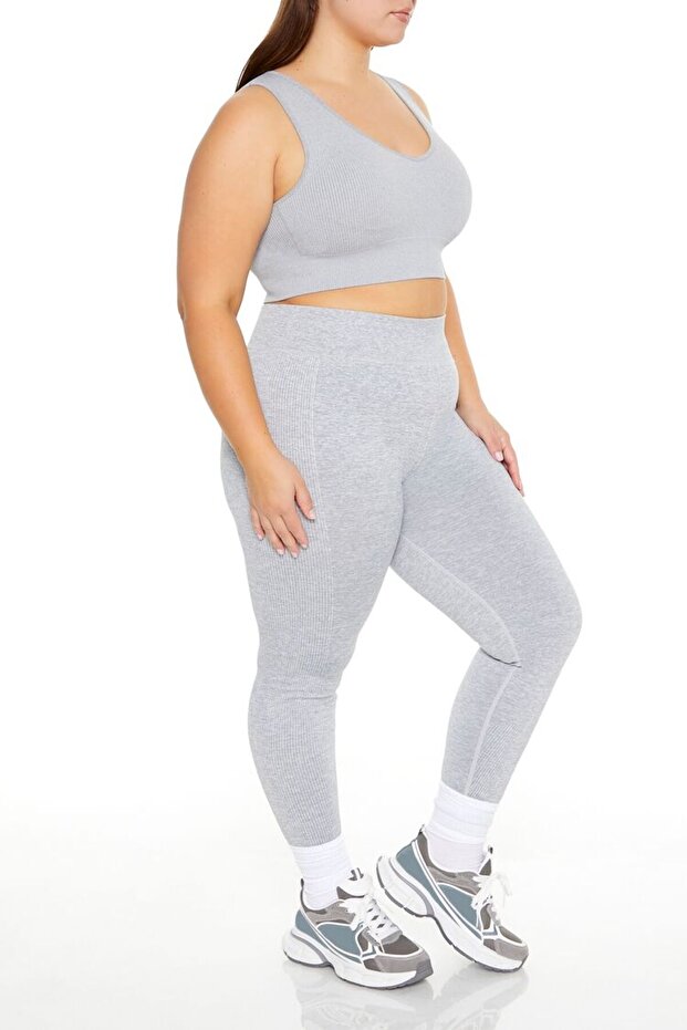 Plus Size Active Dikişsiz Tayt - 5