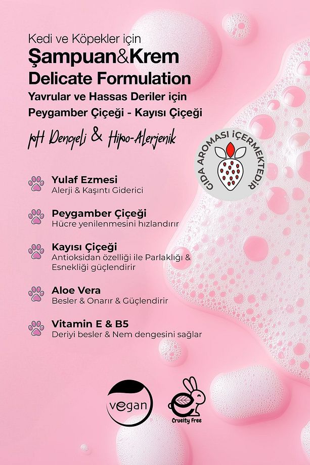 Şampuan Ve Krem Delicate Hassas Deriler Ve Yavrular 300 ml - 3