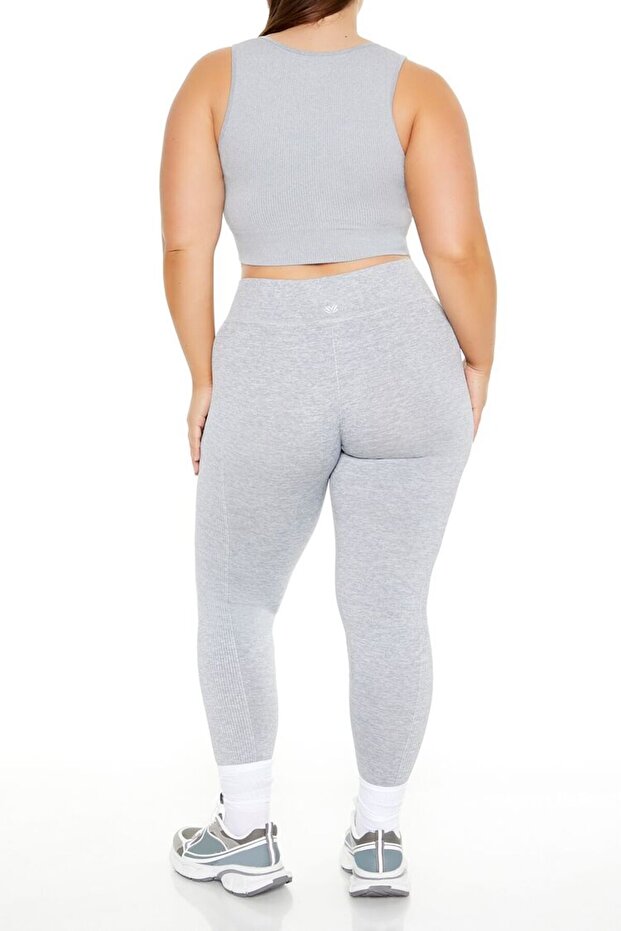 Plus Size Active Dikişsiz Tayt - 4