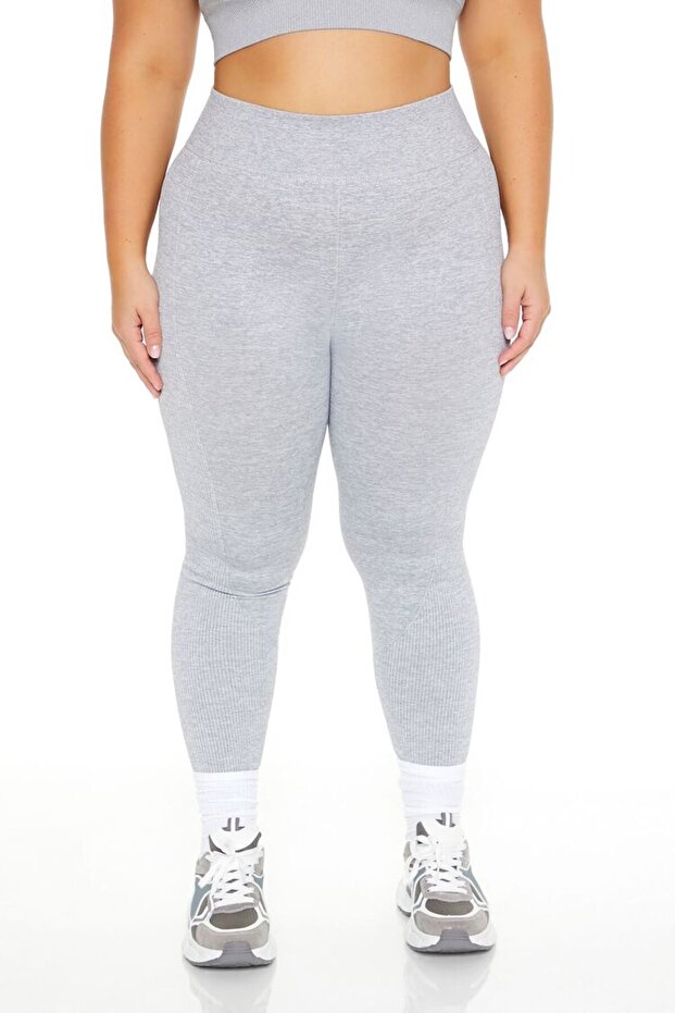 Plus Size Active Dikişsiz Tayt - 1