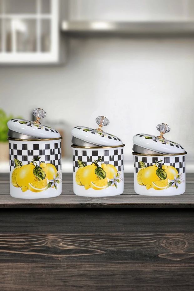 Lemon Emaye Baharatlık Seti - 3