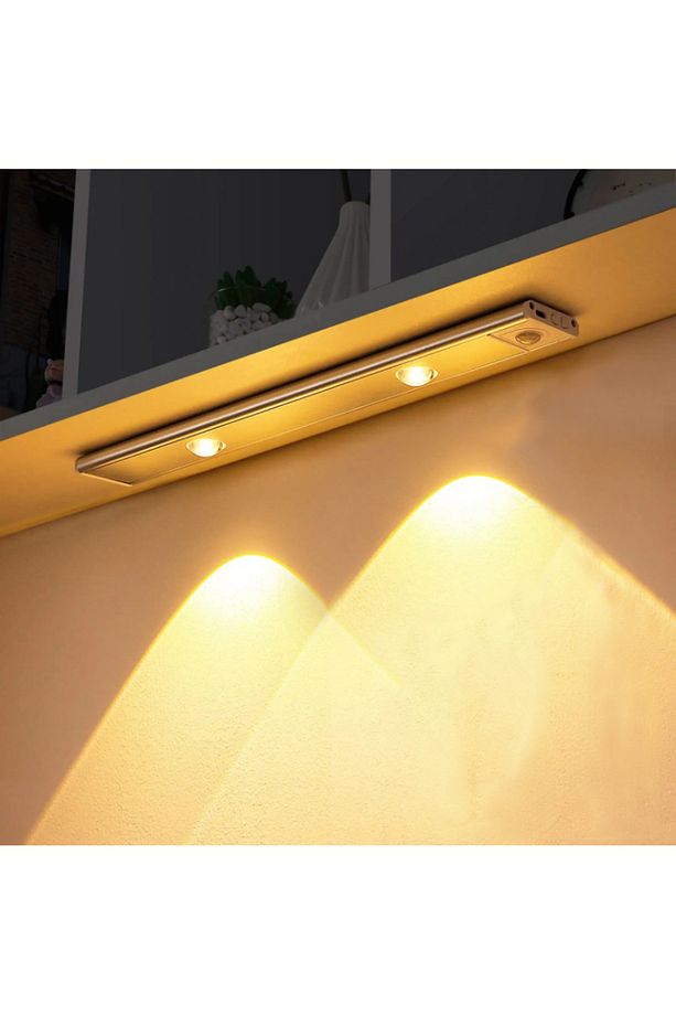 Şarjlı Hareket Sensörlü LED Şerit Çift Modlu Işık Yatak Odası Banyo Mutfak Çalışma Odası Aydınlatma - 1