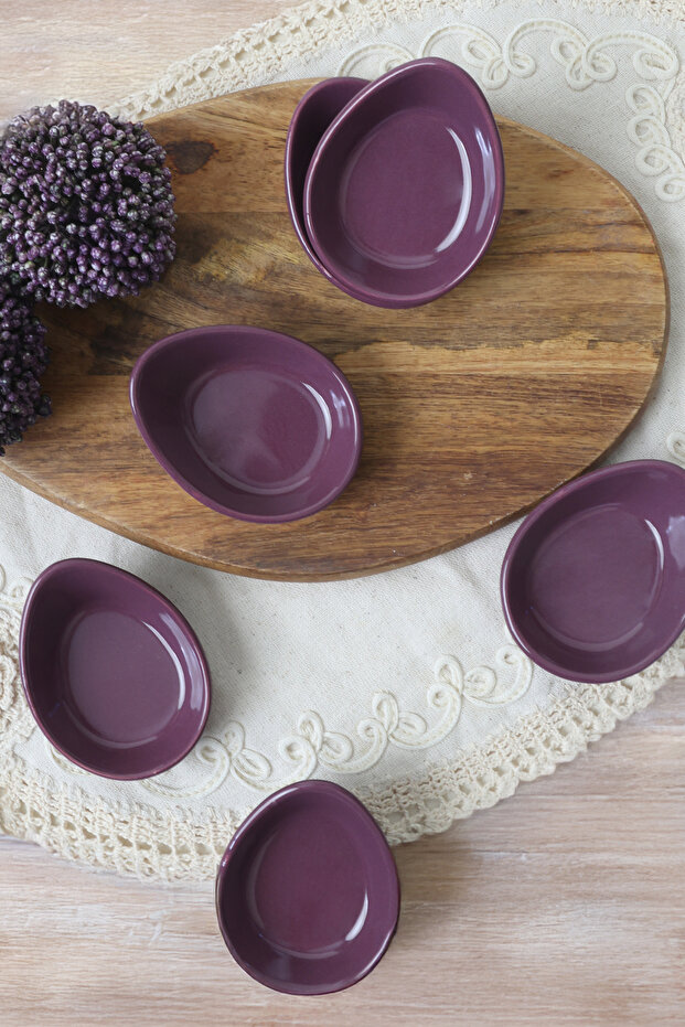 Purple Mini Gondola Snack Bowl / Sauce Bowl 8 Cm 6 Pieces