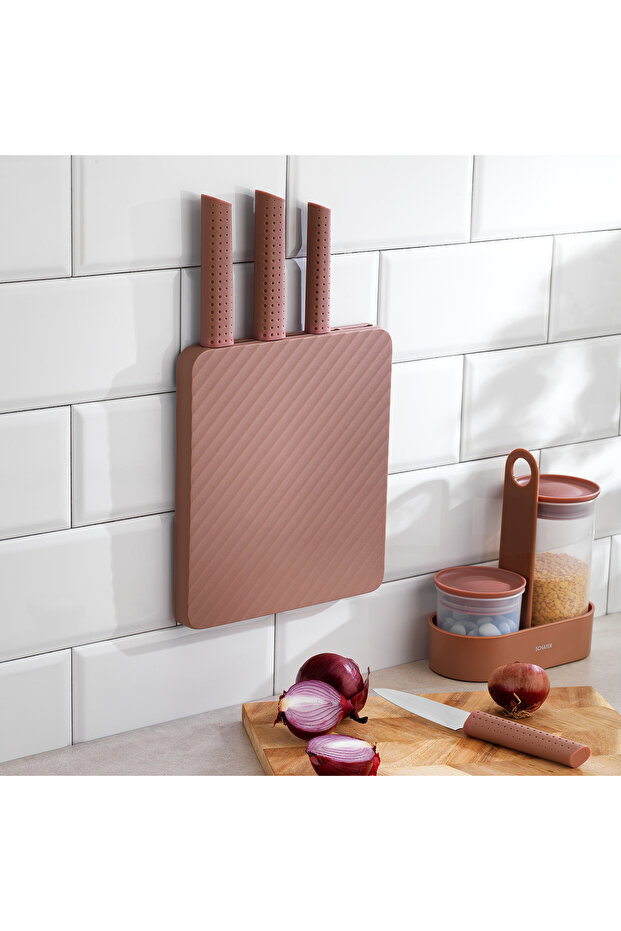 Easy Bloklu Bıçak Seti 5 Parça-Pembe - 2