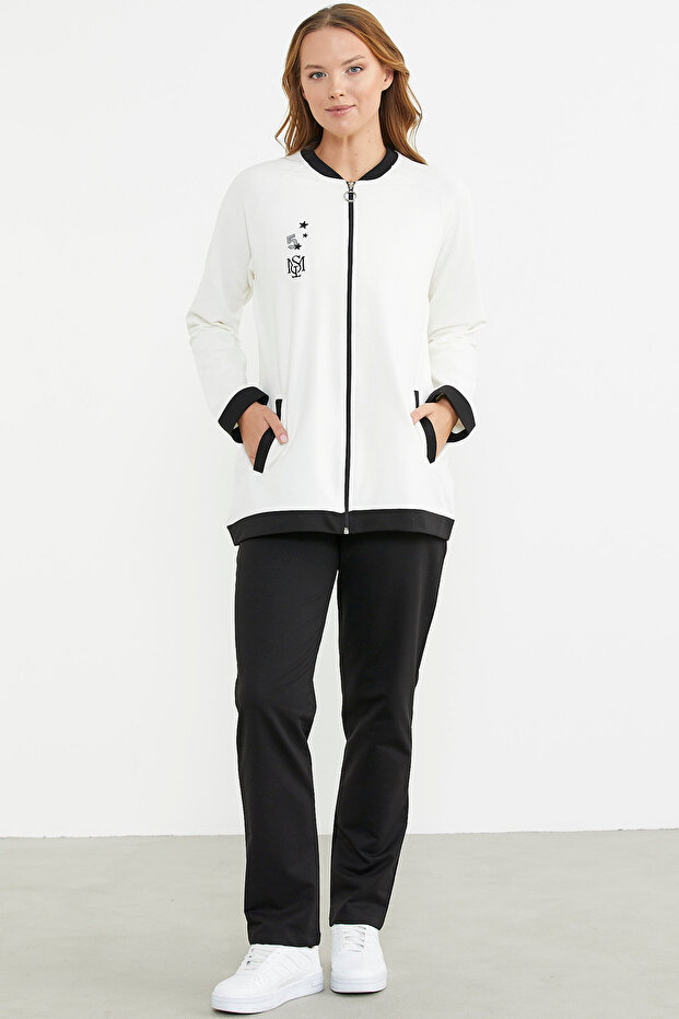 Ecru Tunic and Tracksuit Set - Color Combination - 2