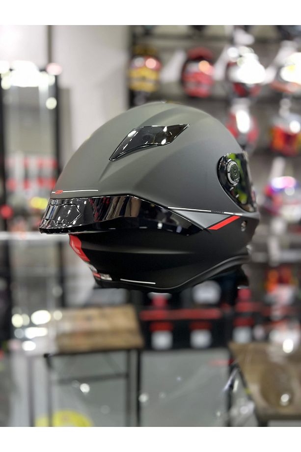 Helmets Targo S Solid A1 Mat Kask Şeffaf Vizör - 3