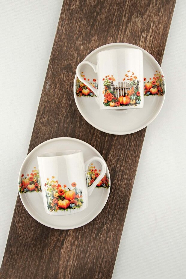 Fall'24 Harvest Two Person Porcelain Coffee Cup Set