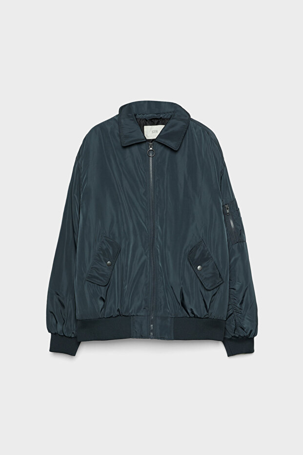 Basic Bomber Ceket - 5