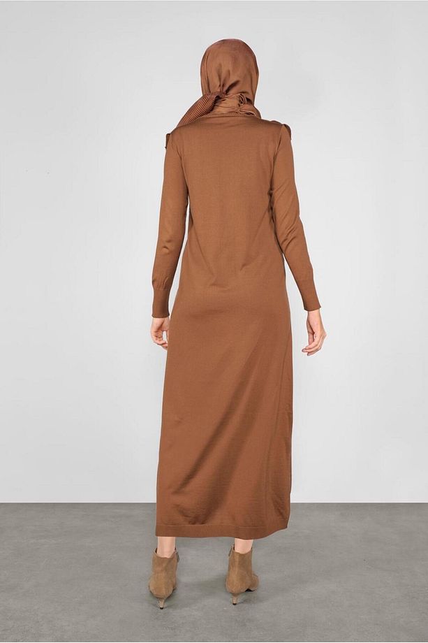 PUL DETAYLI TRİKO ELBİSE 41030 - 4